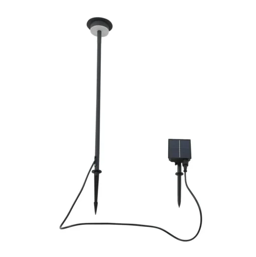 Lindby LED lamp op zonne-energie Lyris, zwart, aluminium, 3.000 K