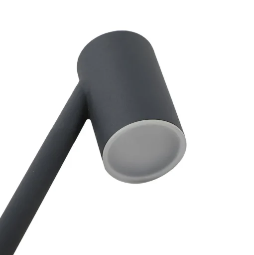 Lindby LED lamp op zonne-energie Myric, zwart, aluminium, 3.000 K