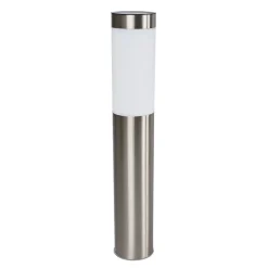 Lindby LED lamp op zonne-energie Aleeza, 61 cm, roestvrij staal, grondspies