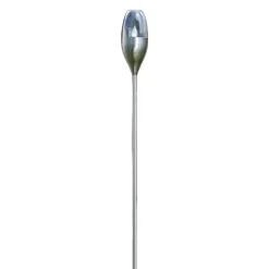 Lindby LED lamp op zonne-energie Jari, hoogte 122 cm, roestvrij staal, helder