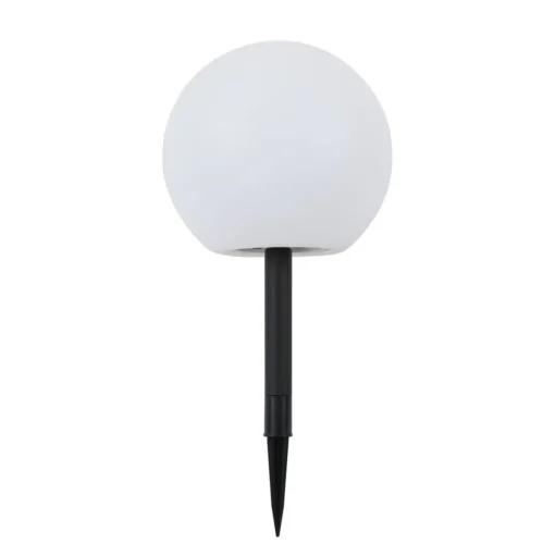Lindby LED lamp op zonne-energie Amaria, rotan, licht, Ø 27 cm