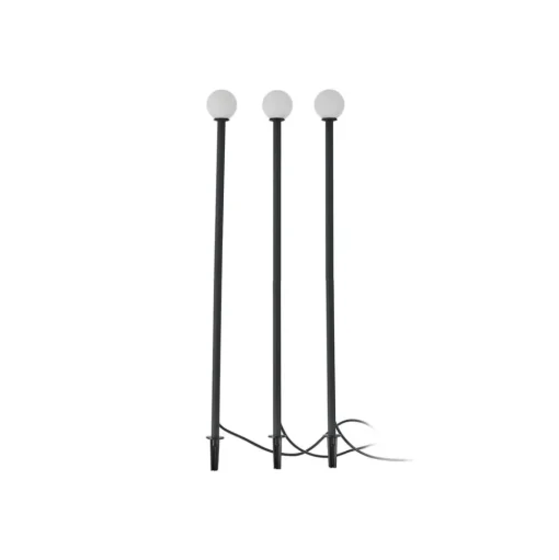 Lindby LED lamp op zonne-energie Brindley, set van 3, zwart, glas