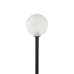 Lindby LED lamp op zonne-energie Brindley, set van 3, zwart, glas
