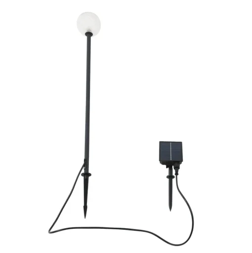 Lindby LED lamp op zonne-energie Brindley, zwart, glas, IP65