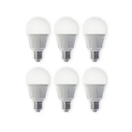 Lindby LED lamp, set van 6, E27, 8,5 W, mat, 3.000 K
