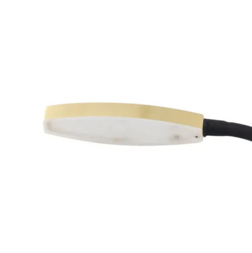 Lindby LED leeslamp Flexola, goud, rond, metaal, stekker
