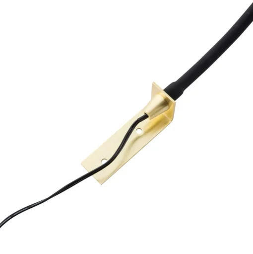 Lindby LED leeslamp Flexola, goud, rond, metaal, stekker
