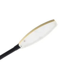 Lindby LED leeslamp Flexola, goud, rond, metaal, stekker