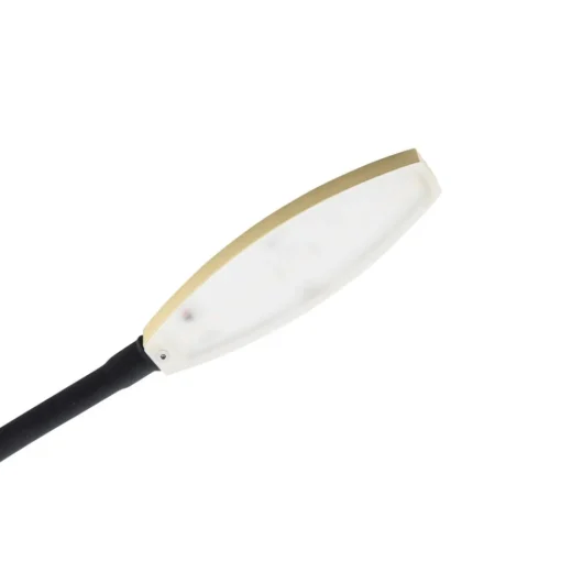 Lindby LED leeslamp Flexola, goud, rond, metaal, stekker