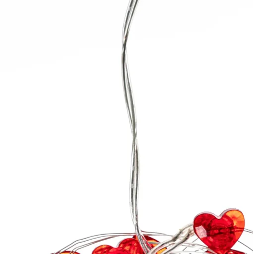 Lindby LED lichtketting Titciana, hart, Valentijnsdag, 320 cm