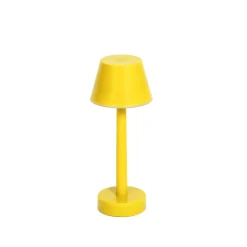 Lindby LED oplaadbaar licht Gaja, geel, USB, IP44, RGBW, dimbaar