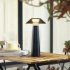 Lindby LED oplaadbare buiten tafellamp Gomba, zwart, dimbaar