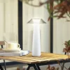 Lindby LED oplaadbare buiten tafellamp Gomba, wit, dimbaar