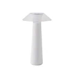 Lindby LED oplaadbare buiten tafellamp Gomba, wit, dimbaar
