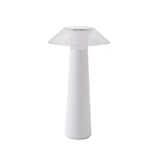 Lindby LED oplaadbare buiten tafellamp Gomba, wit, dimbaar