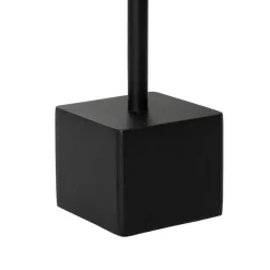 Lindby LED oplaadbare tafellamp Janea CUBE, zwart, metaal