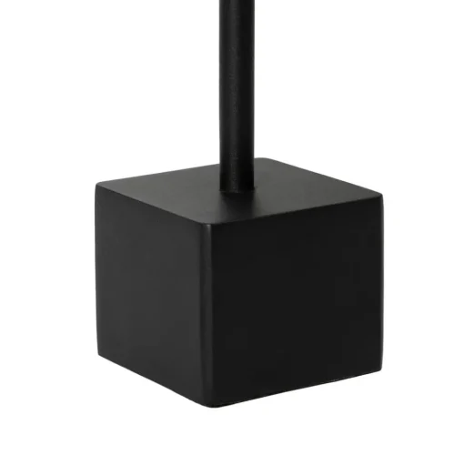 Lindby LED oplaadbare tafellamp Janea CUBE, zwart, metaal