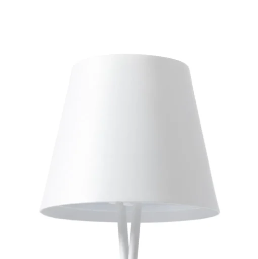 Lindby LED oplaadbare tafellamp Janea CROSS, wit, metaal