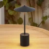 Lindby LED oplaadbare tafellamp Janea CUBE, groen, metaal