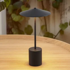 Lindby LED oplaadbare tafellamp Janea CUBE, groen, metaal