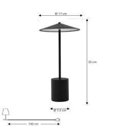 Lindby LED oplaadbare tafellamp Janea CUBE, groen, metaal