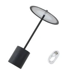 Lindby LED oplaadbare tafellamp Janea CUBE, groen, metaal