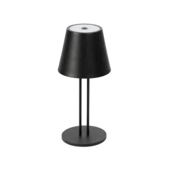 Lindby LED oplaadbare tafellamp Janea TWIN, zwart, metaal