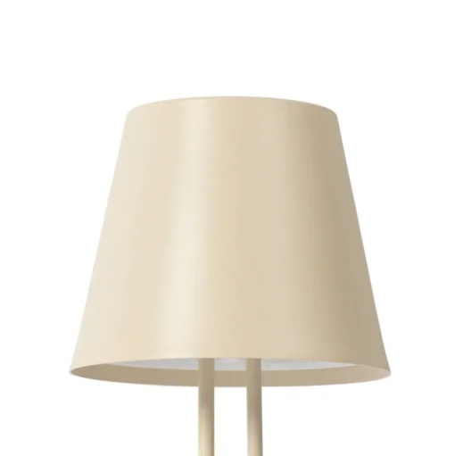 Lindby LED oplaadbare tafellamp Janea TWIN, beige, metaal