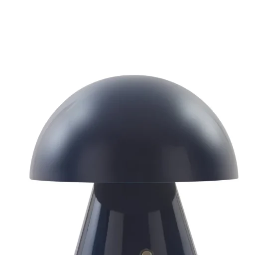 Lindby LED oplaadbare tafellamp Nevijo, blauw, Ø18cm, USB, dimmer