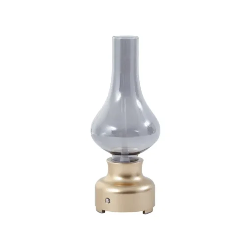 Lindby LED oplaadbare tafellamp Maxentius goudkleurig glazen dimmer