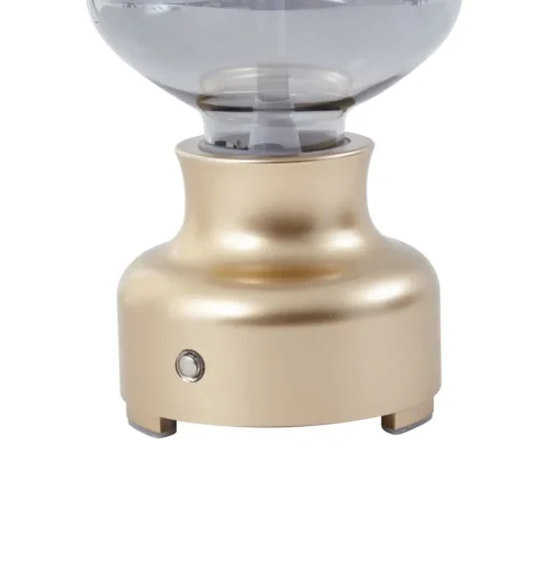 Lindby LED oplaadbare tafellamp Maxentius goudkleurig glazen dimmer