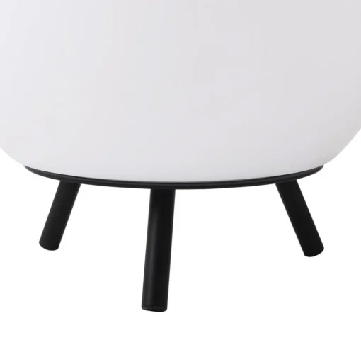 Lindby LED oplaadbare tafellamp Aurilia, zwart/wit, ijzer, IP44