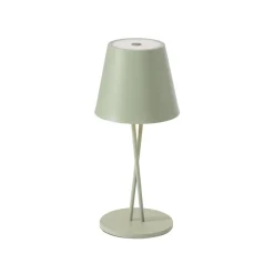 Lindby LED oplaadbare tafellamp Janea CROSS, groen, metaal