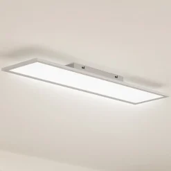 Lindby LED paneel Enhife, wit, 80 x 20 cm, metaal, 4.000 K