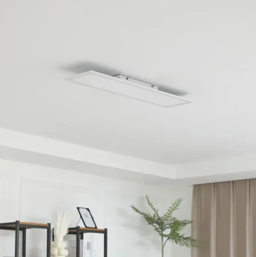 Lindby LED paneel Enhife, wit, 80 x 20 cm, metaal, 4.000 K