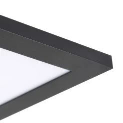 Lindby LED paneel Enhife, zwart, 30 x 30 cm, metaal, 4.000K