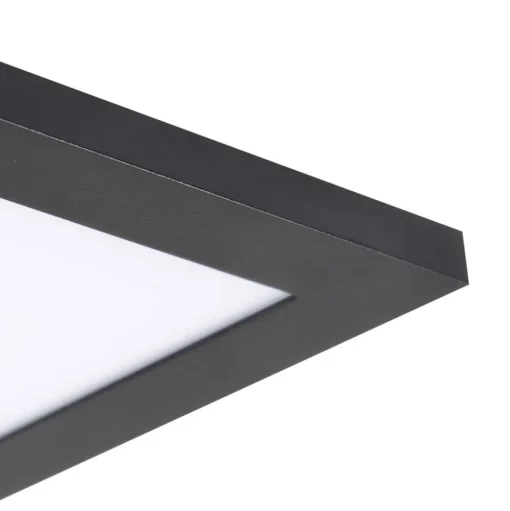 Lindby LED paneel Enhife, zwart, 30 x 30 cm, metaal, 4.000K
