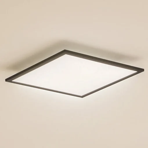 Lindby LED paneel Enhife, zwart, 40 x 40 cm, metaal, 4.000K