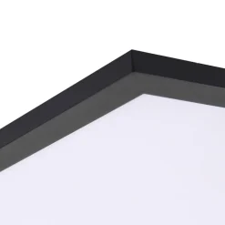 Lindby LED paneel Enhife, zwart, 40 x 40 cm, metaal, 4.000K