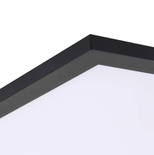 Lindby LED paneel Enhife, zwart, 40 x 40 cm, metaal, 4.000K