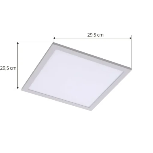 Lindby LED paneel Enhife, wit, 30 x 30 cm, metaal, 4.000 K
