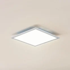 Lindby LED paneel Enja, wit, aluminium, 39,5 cm x 39,5 cm