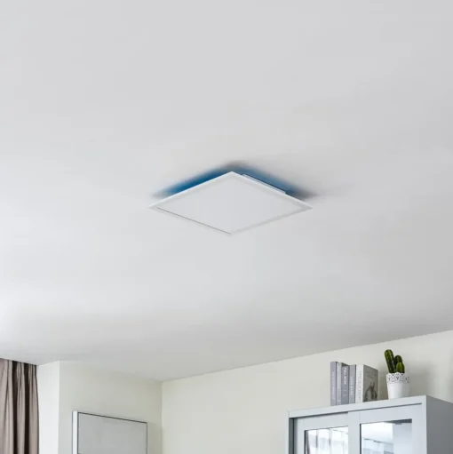 Lindby LED paneel Enja, wit, aluminium, 39,5 cm x 39,5 cm