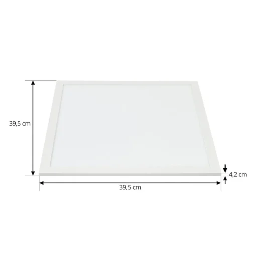 Lindby LED paneel Enja, wit, aluminium, 39,5 cm x 39,5 cm