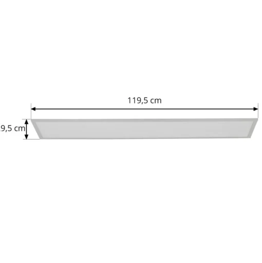 Lindby LED paneel Lamin, wit, 120 cm, CCT, dimbaar, afstandsbediening