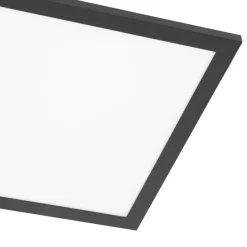 Lindby LED paneel Lamin, zwart, 30 cm, CCT, dimbaar, afstandsbediening