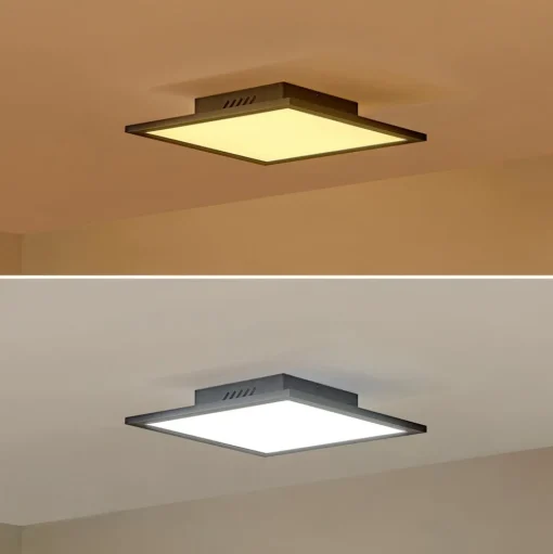 Lindby LED paneel Lamin, zwart, 30 cm, CCT, dimbaar, afstandsbediening