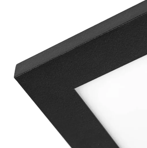 Lindby LED paneel Lamin, zwart, 80 cm, CCT, dimbaar, afstandsbediening