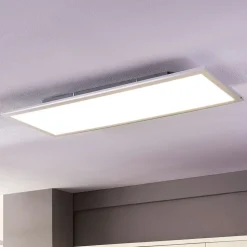 Lindby LED paneel Livel, set van 2, 4.000 K, 80 x 30 cm, zilver