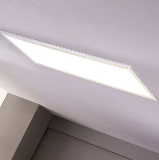 Lindby LED paneel Livel, set van 2, 4.000 K, 80 x 30 cm, zilver